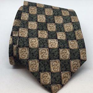 Gap New silk tie green and tan